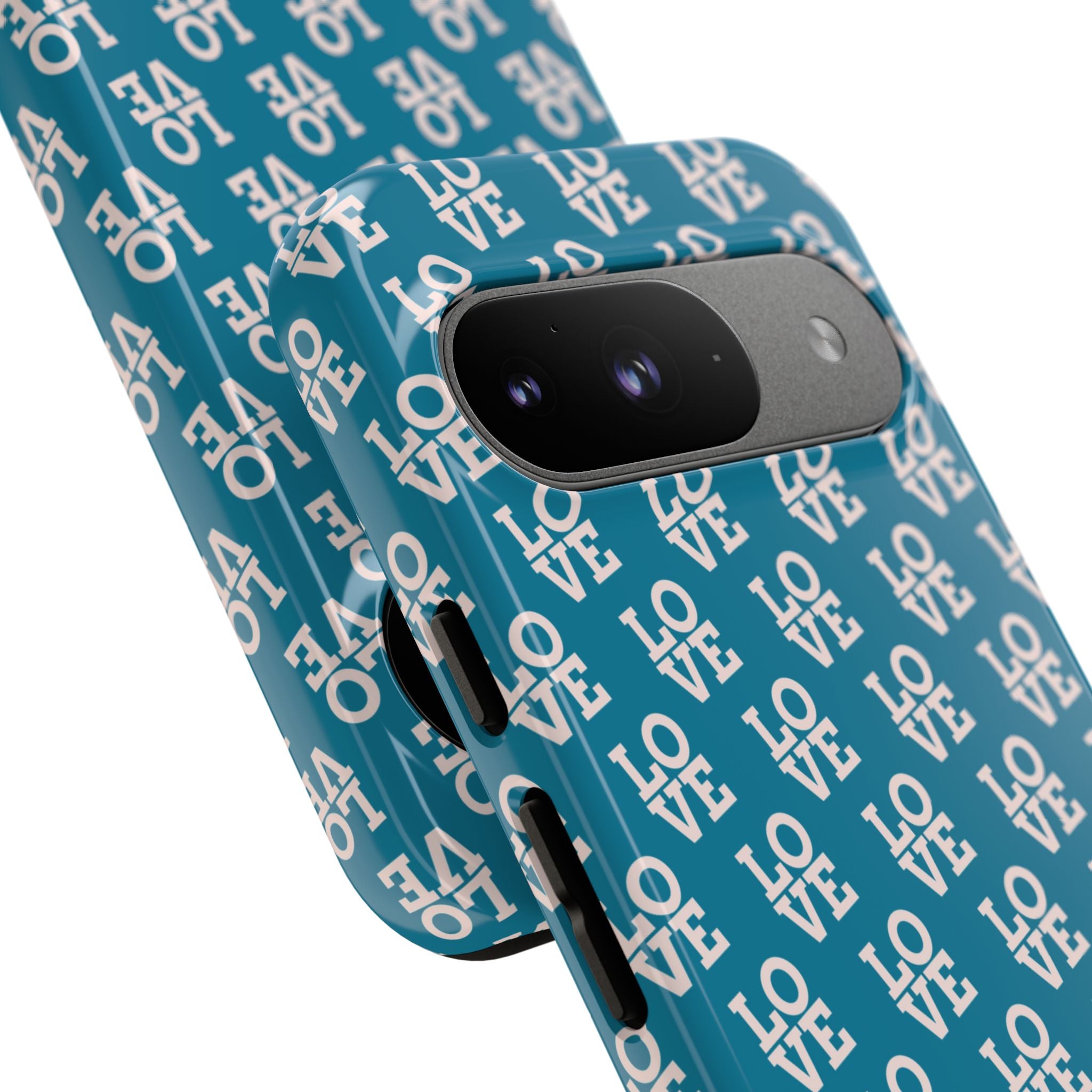 LOVE Teal Green Tough Phone Case iPhone, Galaxy, or Google Pixel