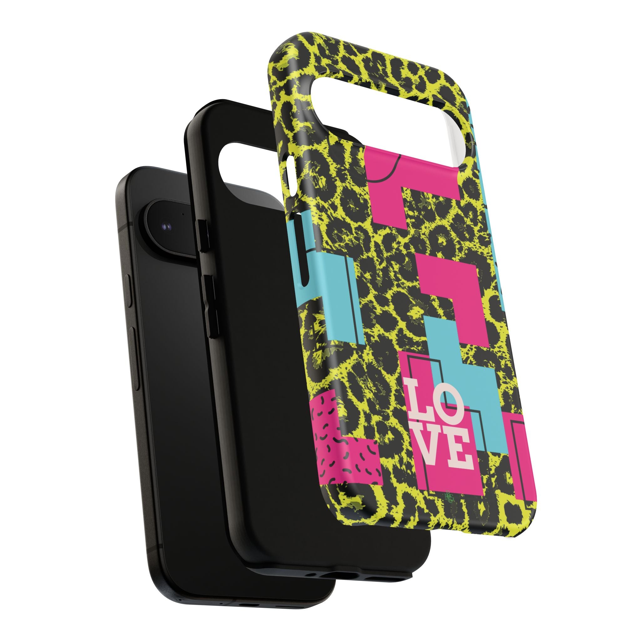 LOVE Neon Yellow RG Phone Case iPhone, Galaxy and Google Tough Cases