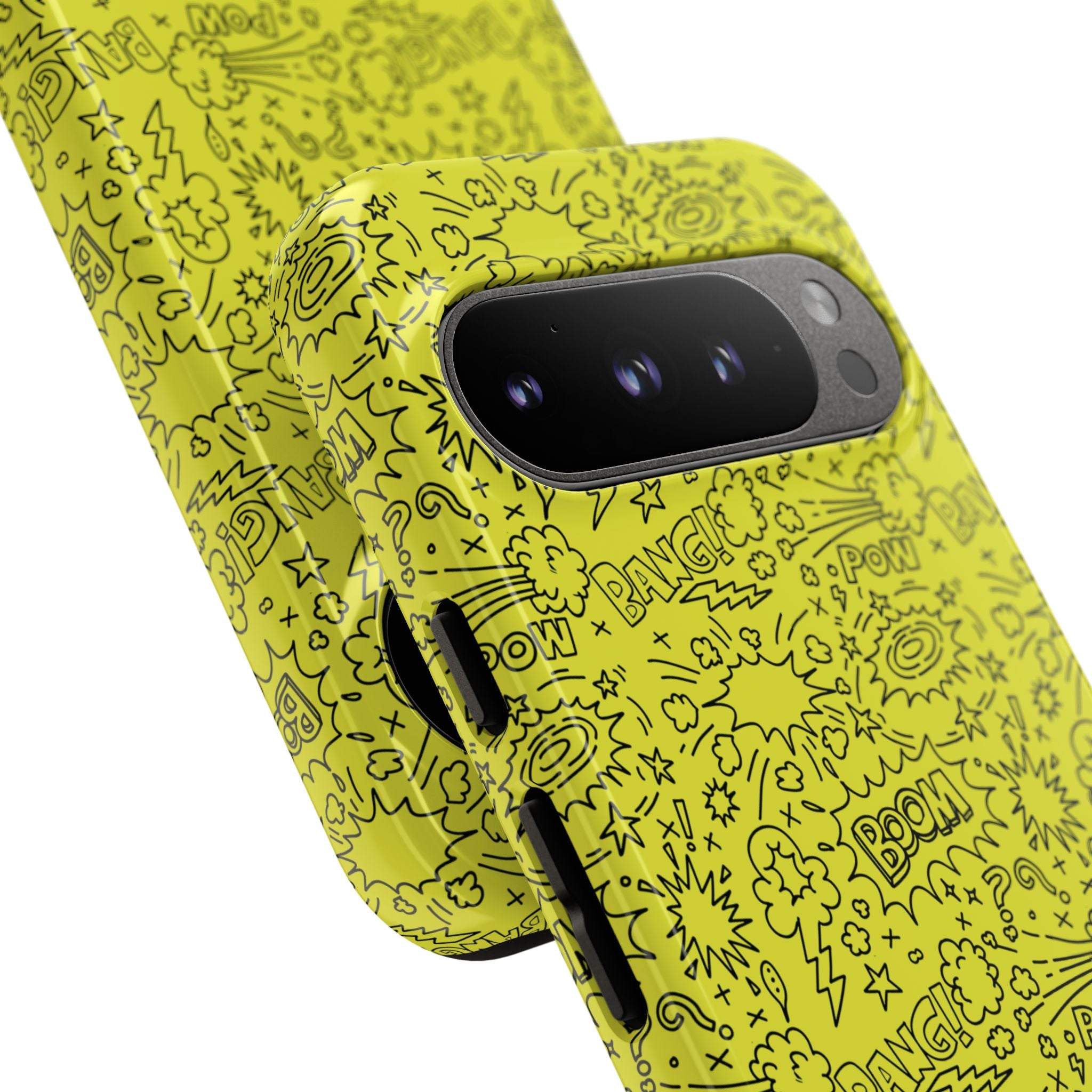 Neon Yellow Wow RG Tough Phone Case for iPhone, Galaxy, or Google Pixel