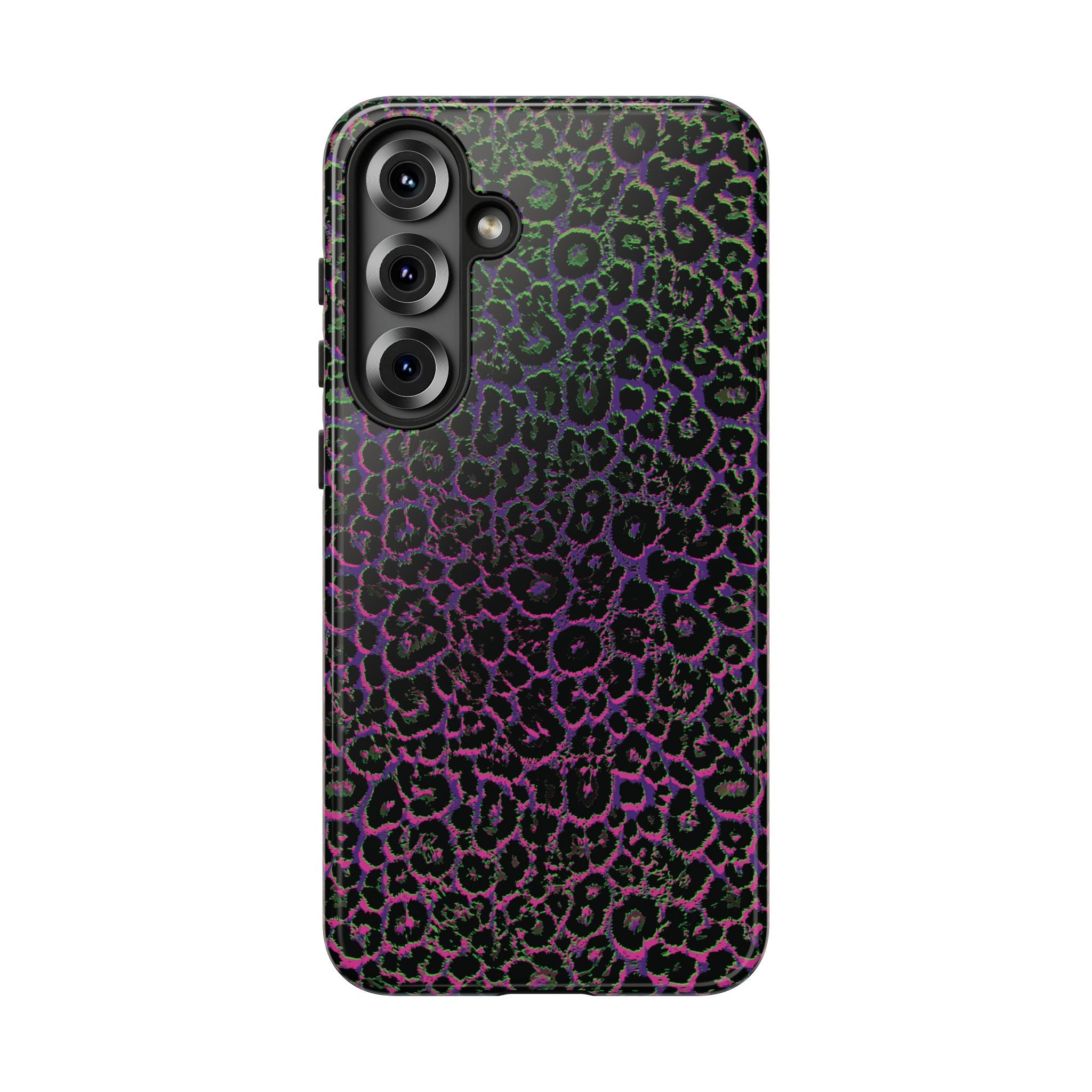 Colorful Leopard Tough Phone Case for iPhone, Galaxy, or Google Pixel