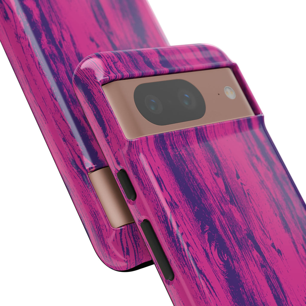 Pink Purple Wood Tough Phone Case iPhone, Galaxy, or Google Pixel