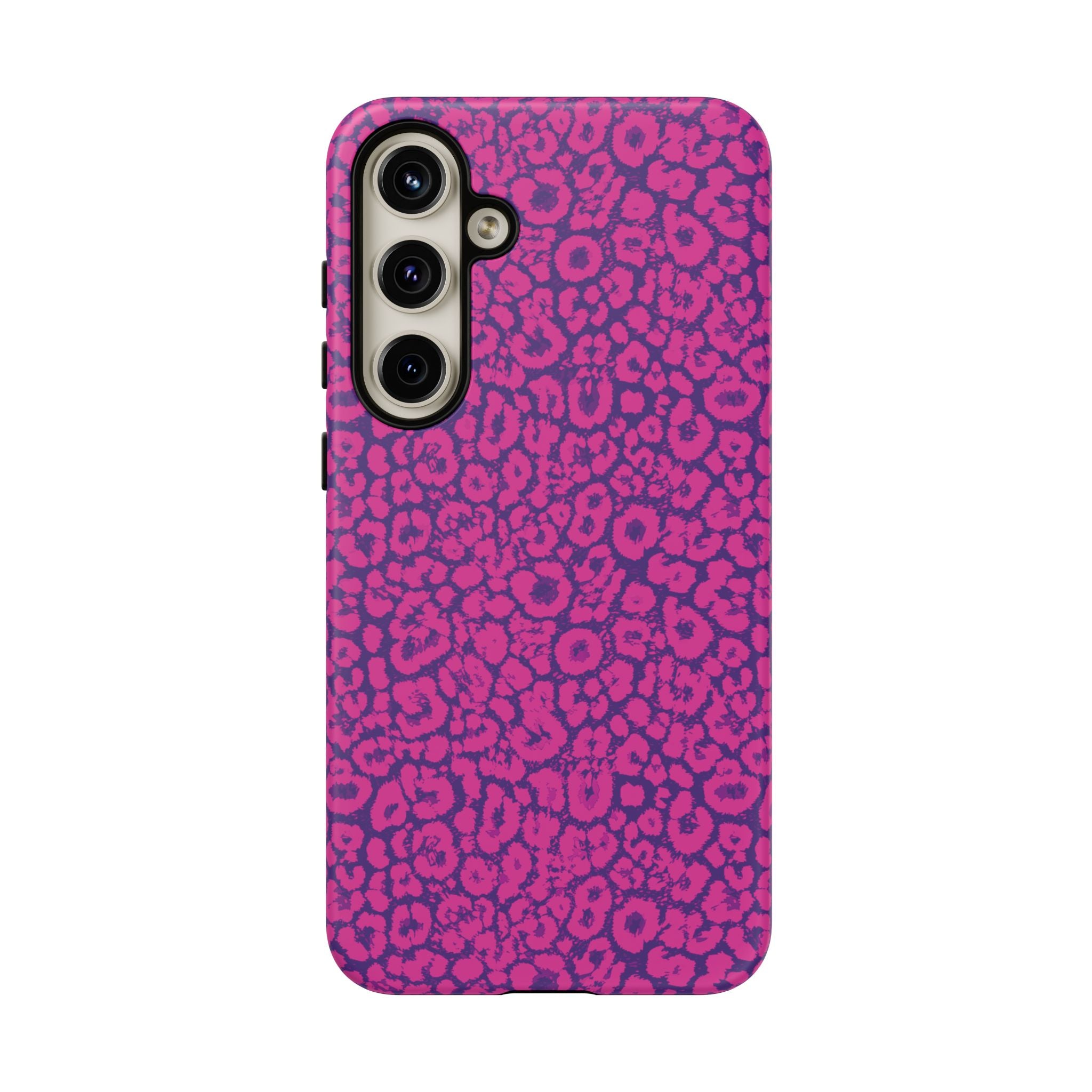 Pink Purple Leopard Tough Phone Case iPhone, Galaxy and Google Pixel
