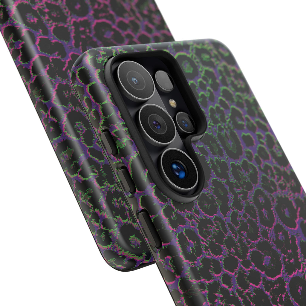 Colorful Leopard Tough Phone Case for iPhone, Galaxy, or Google Pixel