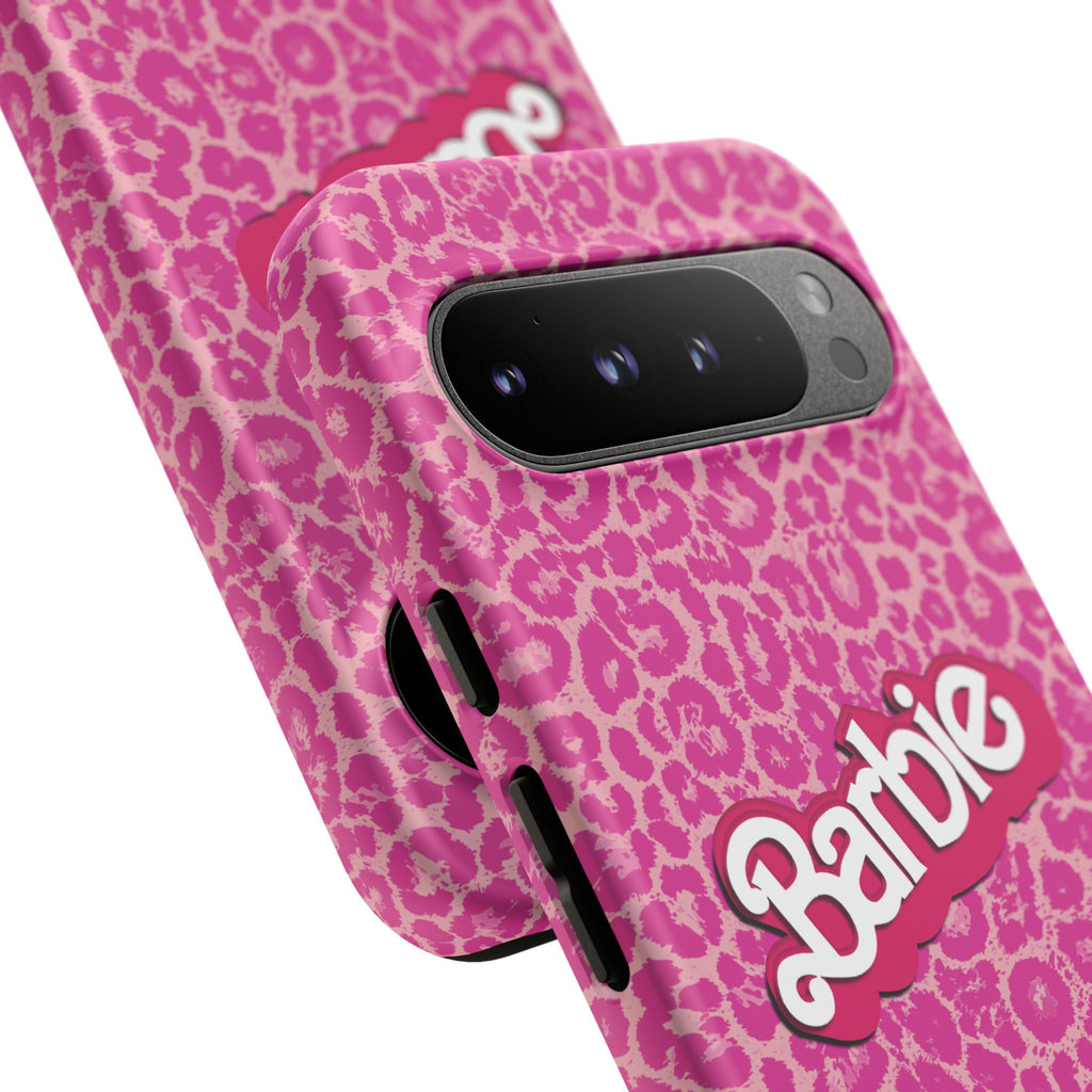 Hot Neon Pink Leopard Barb Tough Phone Case iPhone, Galaxy, or Google Pixel