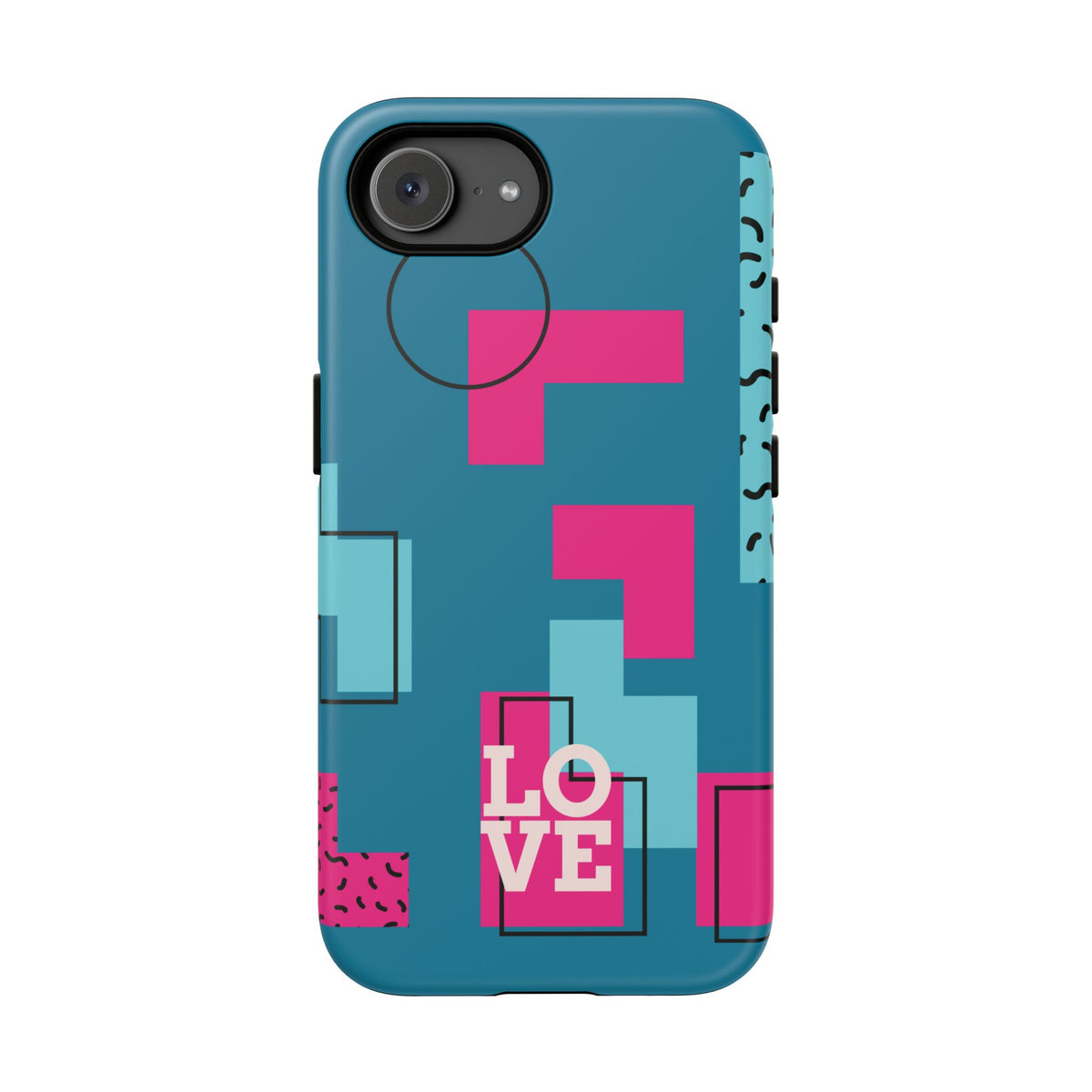 LOVE Teal Green Tough Phone Case for iPhone, Galaxy, or Google Pixel
