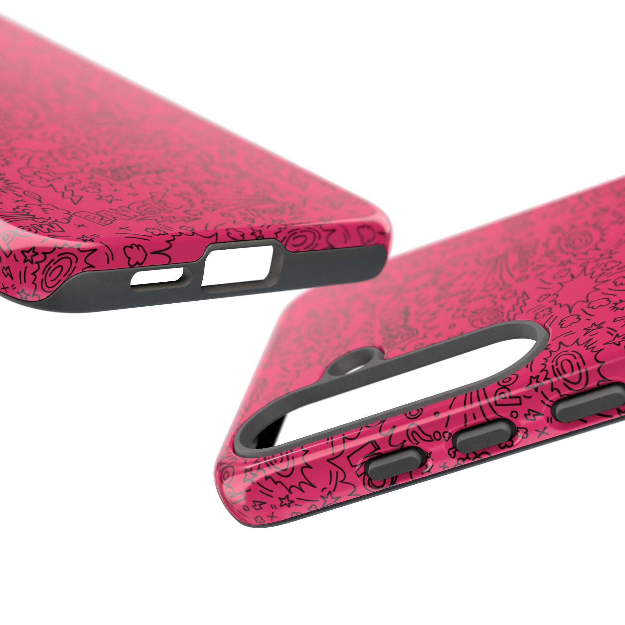 Pink Wow Tough Case for iPhone, Galaxy, or Google Pixel