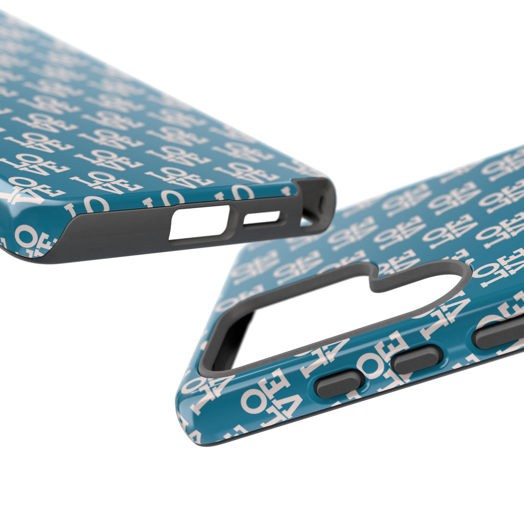 LOVE Teal Green Tough Phone Case iPhone, Galaxy, or Google Pixel