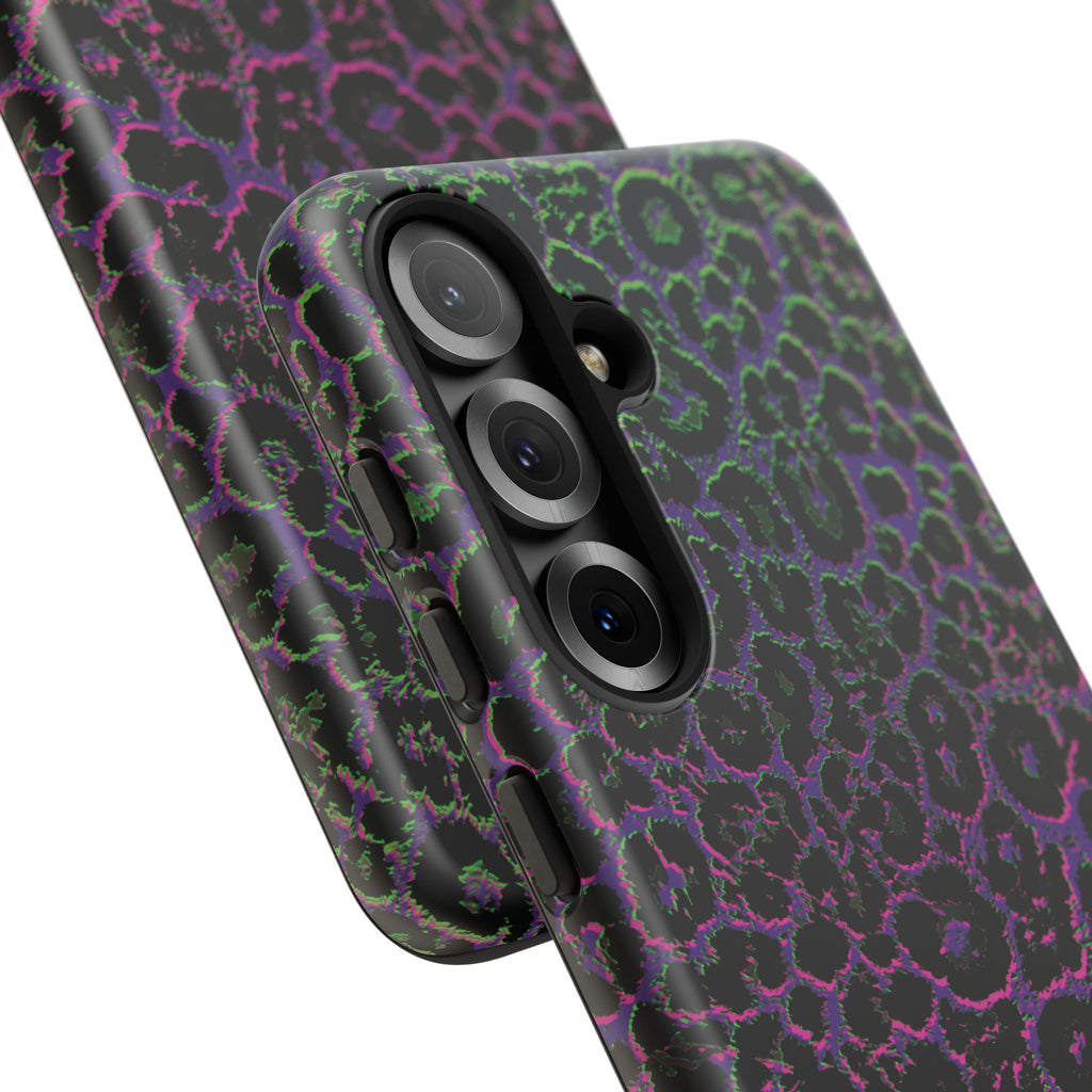 Colorful Leopard Tough Phone Case for iPhone, Galaxy, or Google Pixel