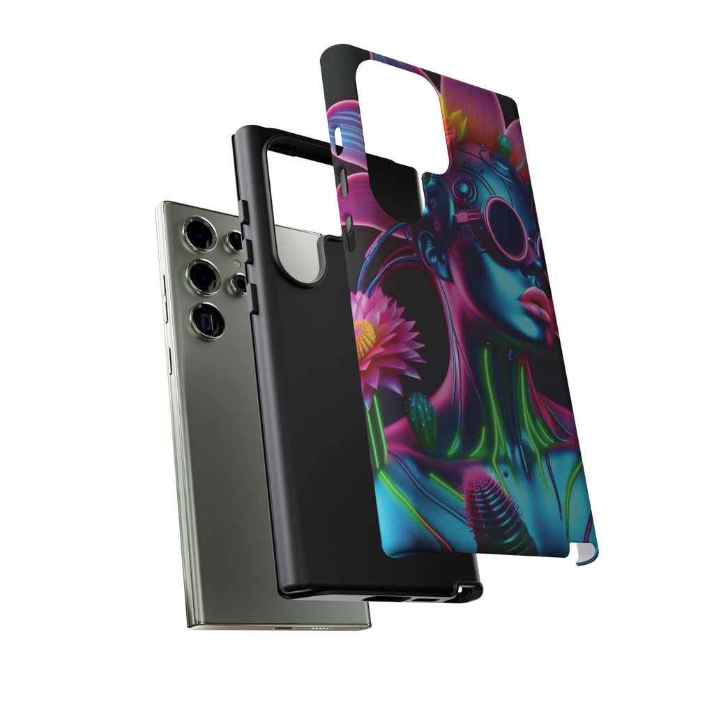 Neon Androgen Cactus Flower Tough Phone Case for iPhone, Galaxy, or Google Pixel