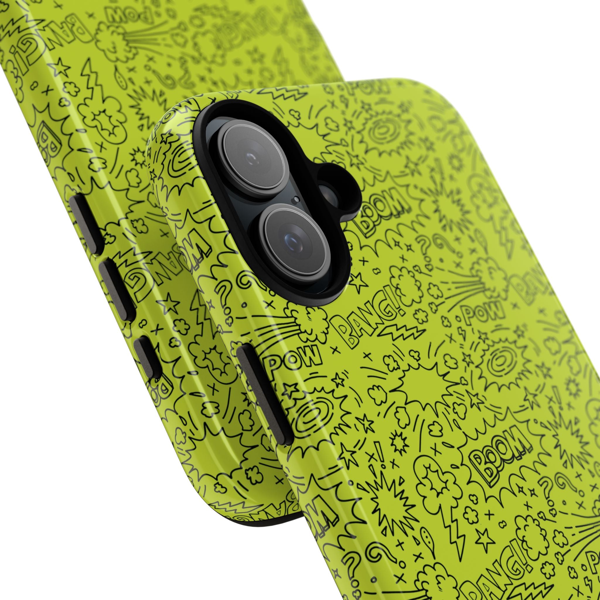 Neon Lime Wow Tough Case for iPhone, Galaxy, or Google Pixel