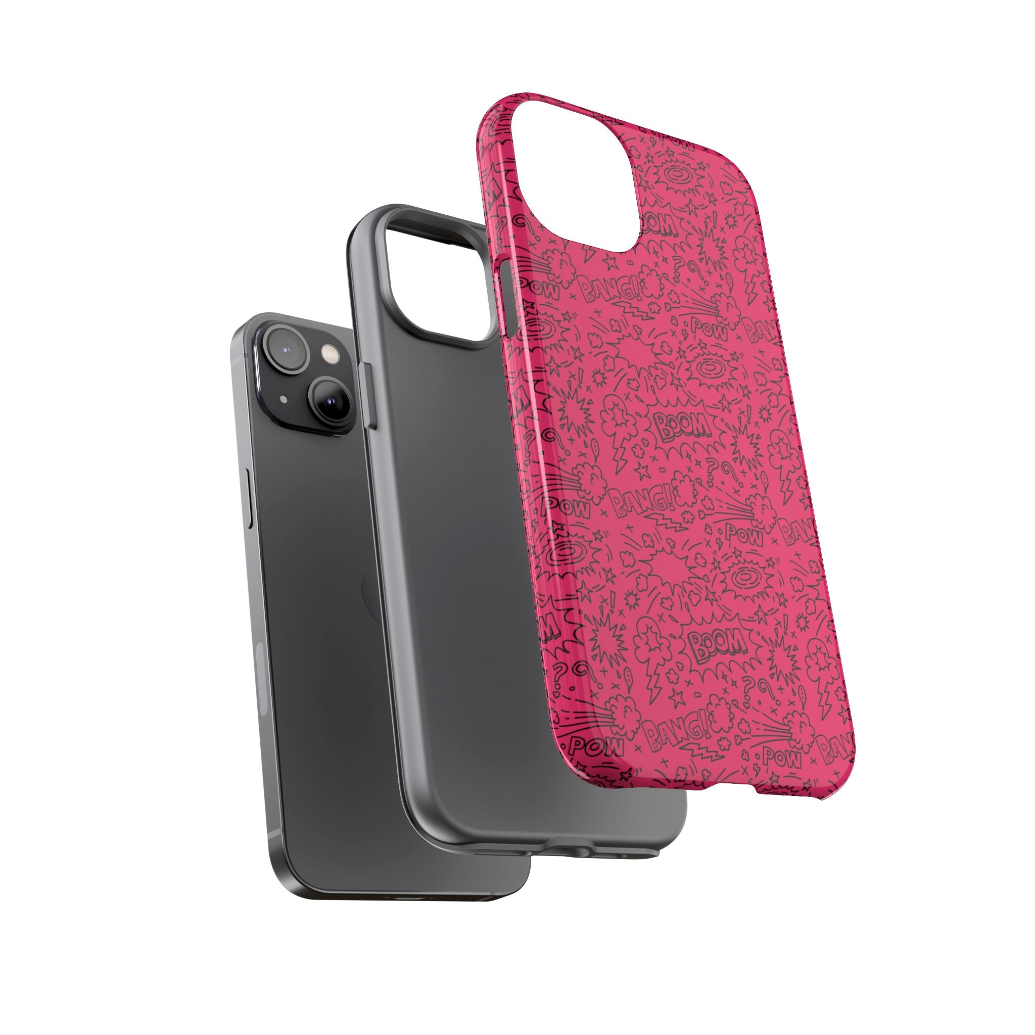 Pink Wow Tough Case for iPhone, Galaxy, or Google Pixel