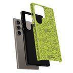 Neon Lime Wow Tough Case for iPhone, Galaxy, or Google Pixel