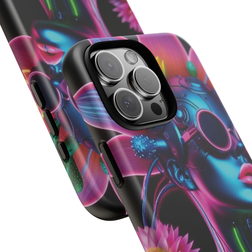 Neon Androgen Cactus Flower Tough Phone Case for iPhone, Galaxy, or Google Pixel