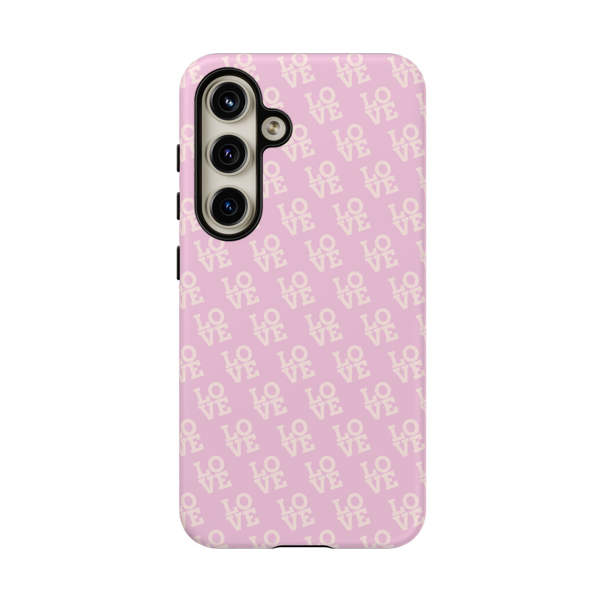 LOVE Pink Tough Phone Case for iPhone, Galaxy, or Google Pixel