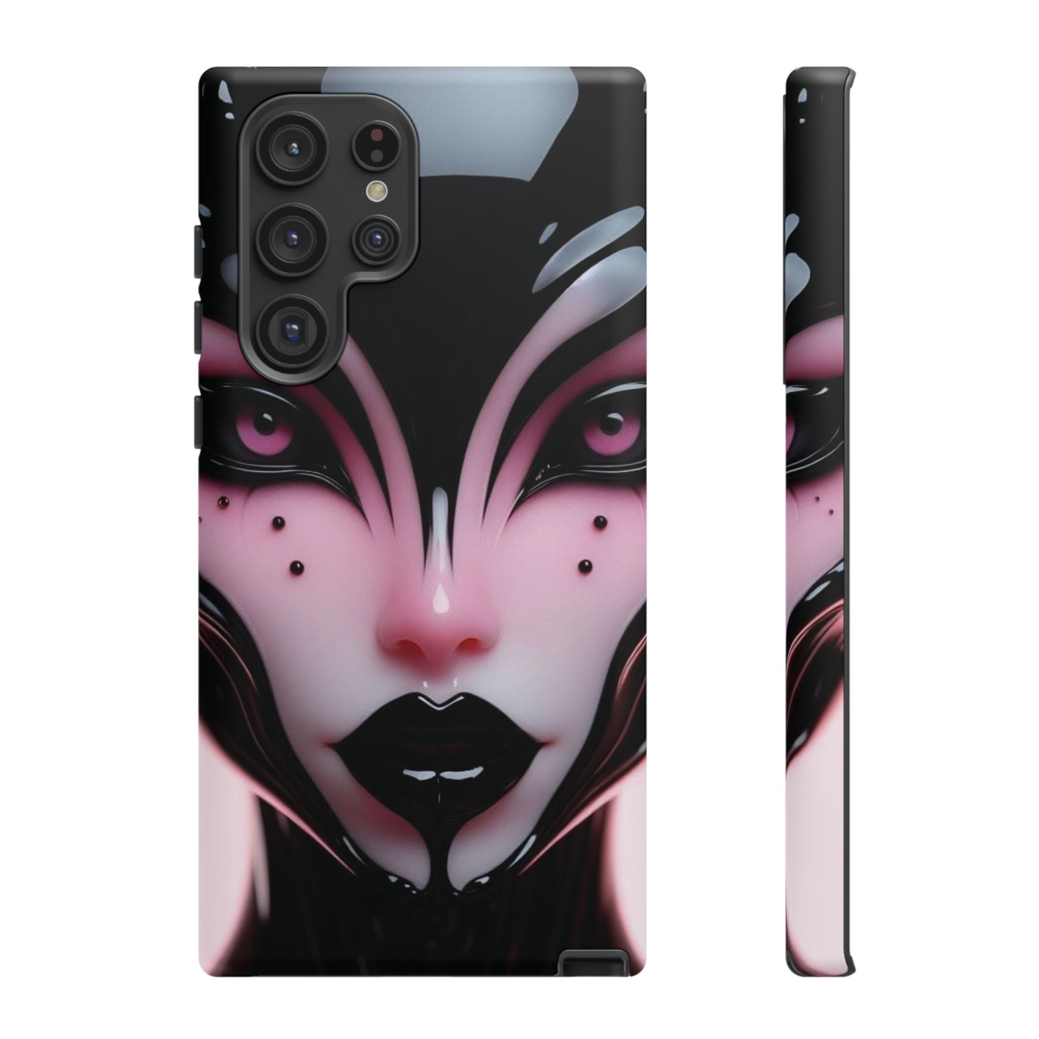 Pink Alien Tough Phone Case for iPhone, Galaxy, or Google Pixel