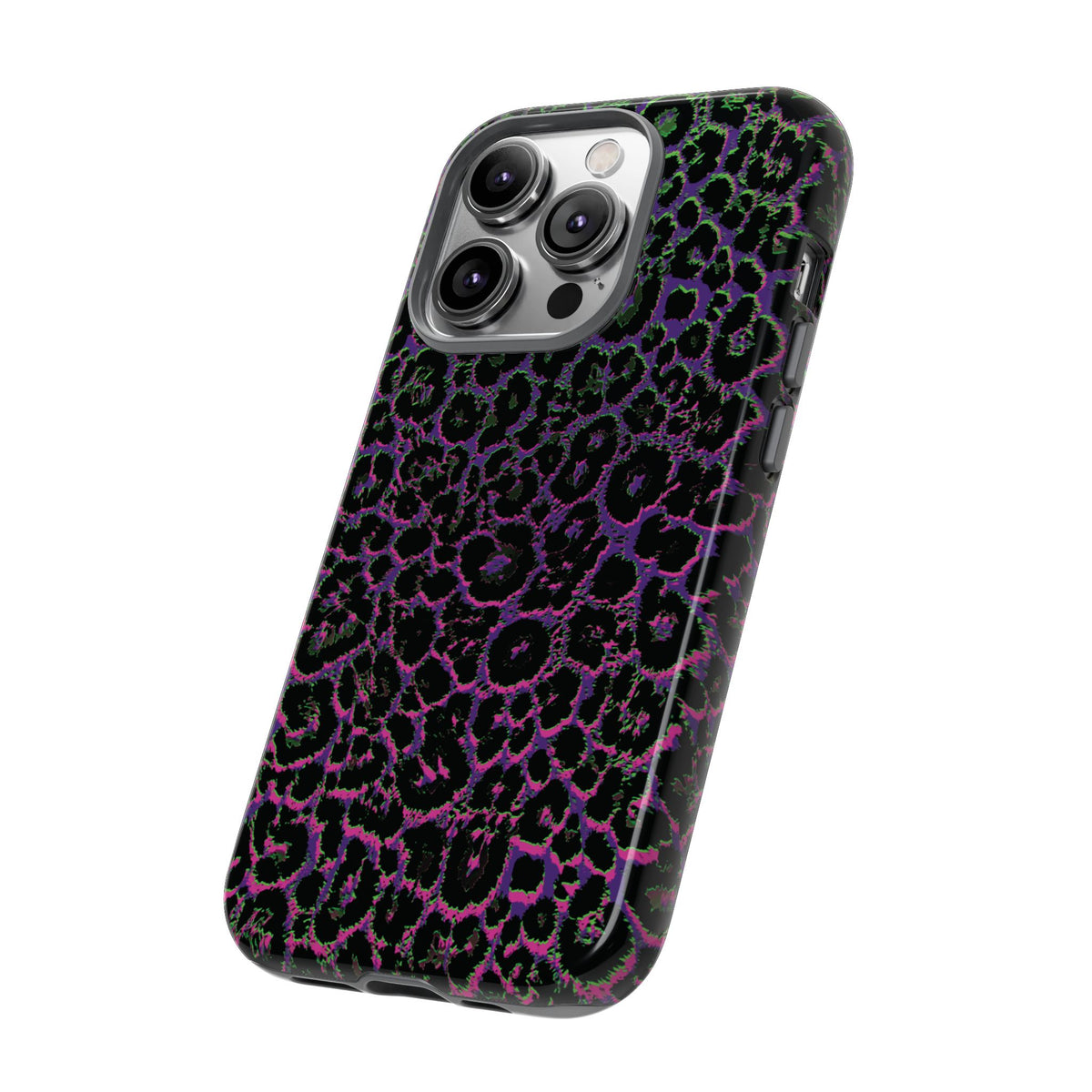 Colorful Leopard Tough Phone Case for iPhone, Galaxy, or Google Pixel
