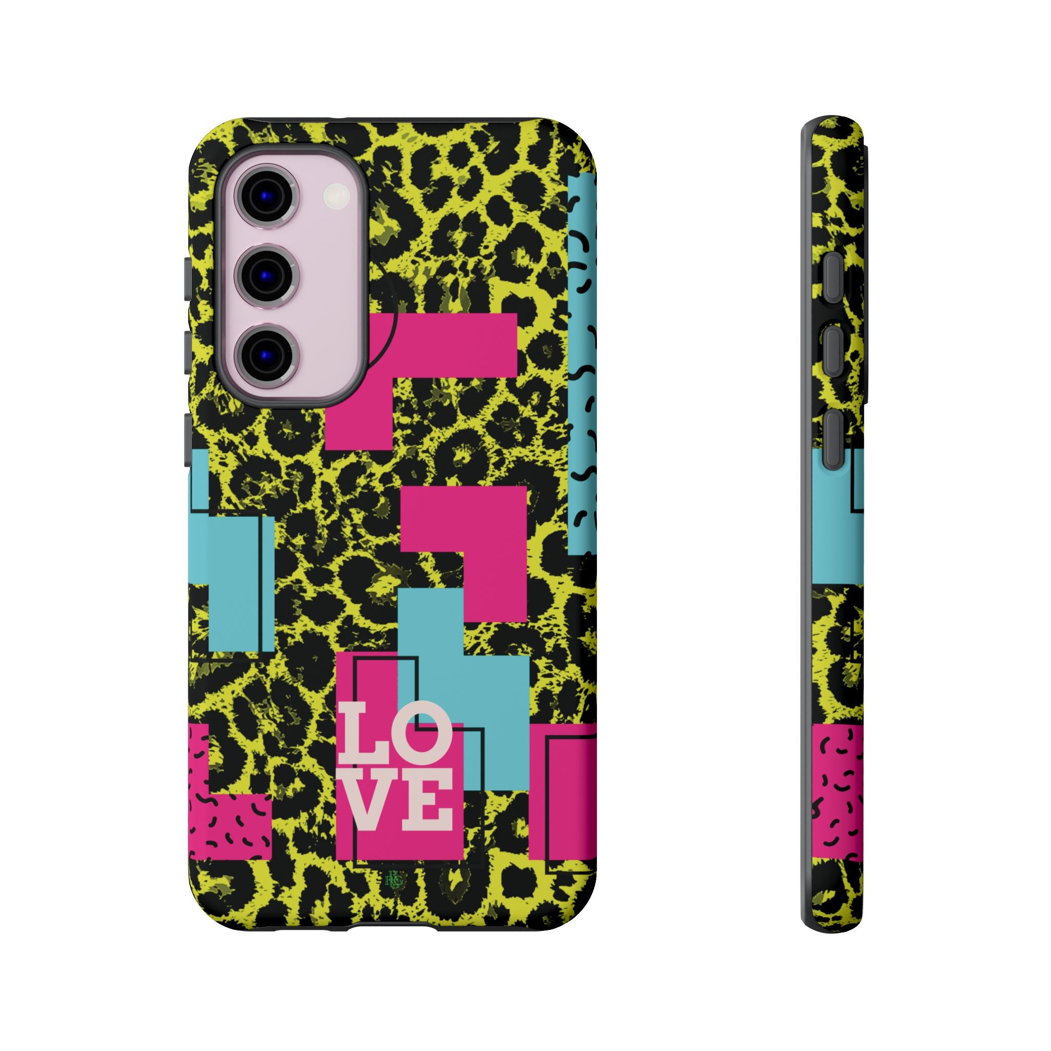 LOVE Neon Yellow RG Phone Case iPhone, Galaxy and Google Tough Cases