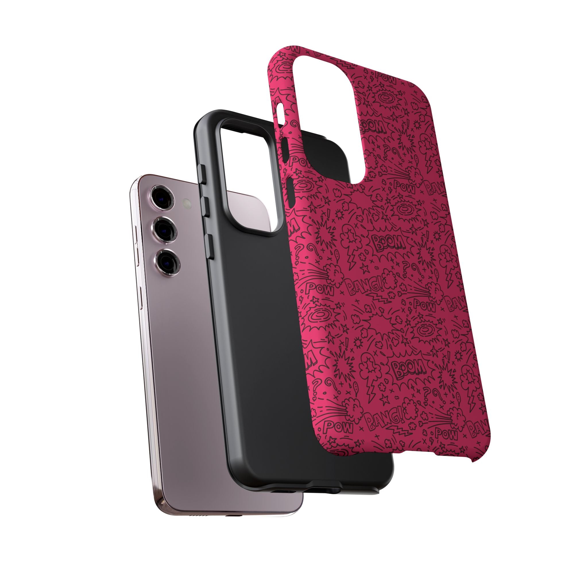 Pink Wow Tough Case for iPhone, Galaxy, or Google Pixel