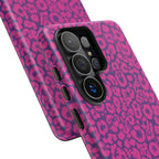 Pink Purple Leopard Tough Phone Case iPhone, Galaxy and Google Pixel