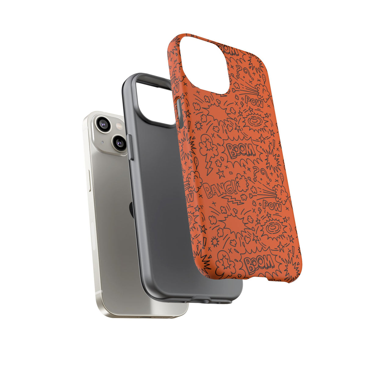 Wow Orange Tough Case for iPhone, Galaxy, or Google Pixel