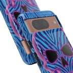 Neon Zebra Skull Tough Phone Case for iPhone, Galaxy, or Google Pixel