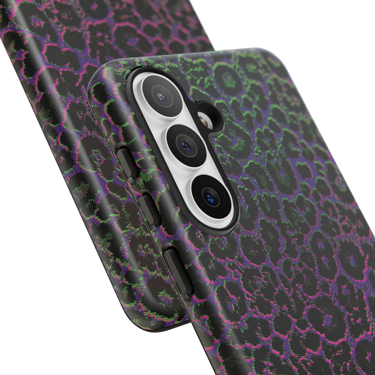 Colorful Leopard Tough Phone Case for iPhone, Galaxy, or Google Pixel