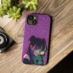 Purple Pink Leopard Kz iPhone, Galaxy and Google Tough Cases