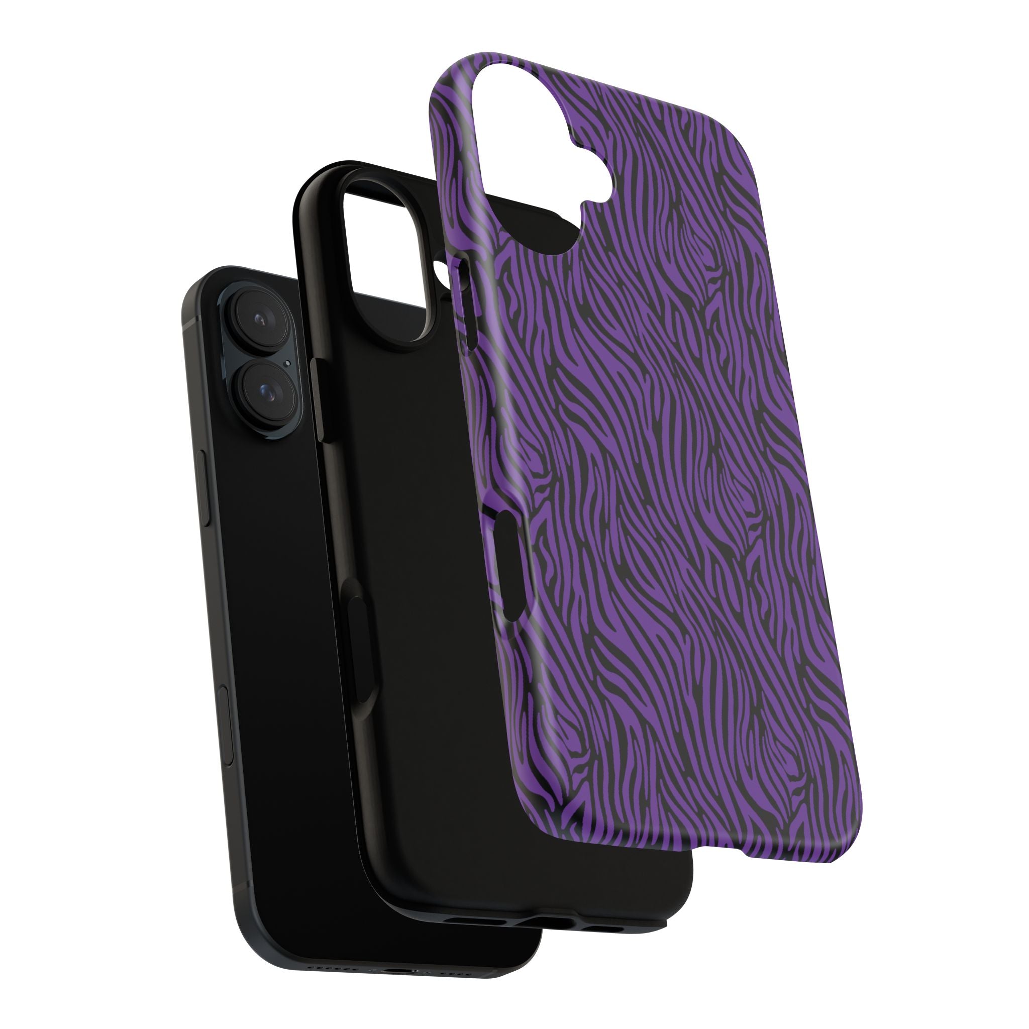 Purple Zebra Tough Phone Case for iPhone, Galaxy, or Google Pixel
