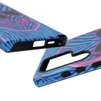 Neon Zebra Skull Tough Phone Case for iPhone, Galaxy, or Google Pixel