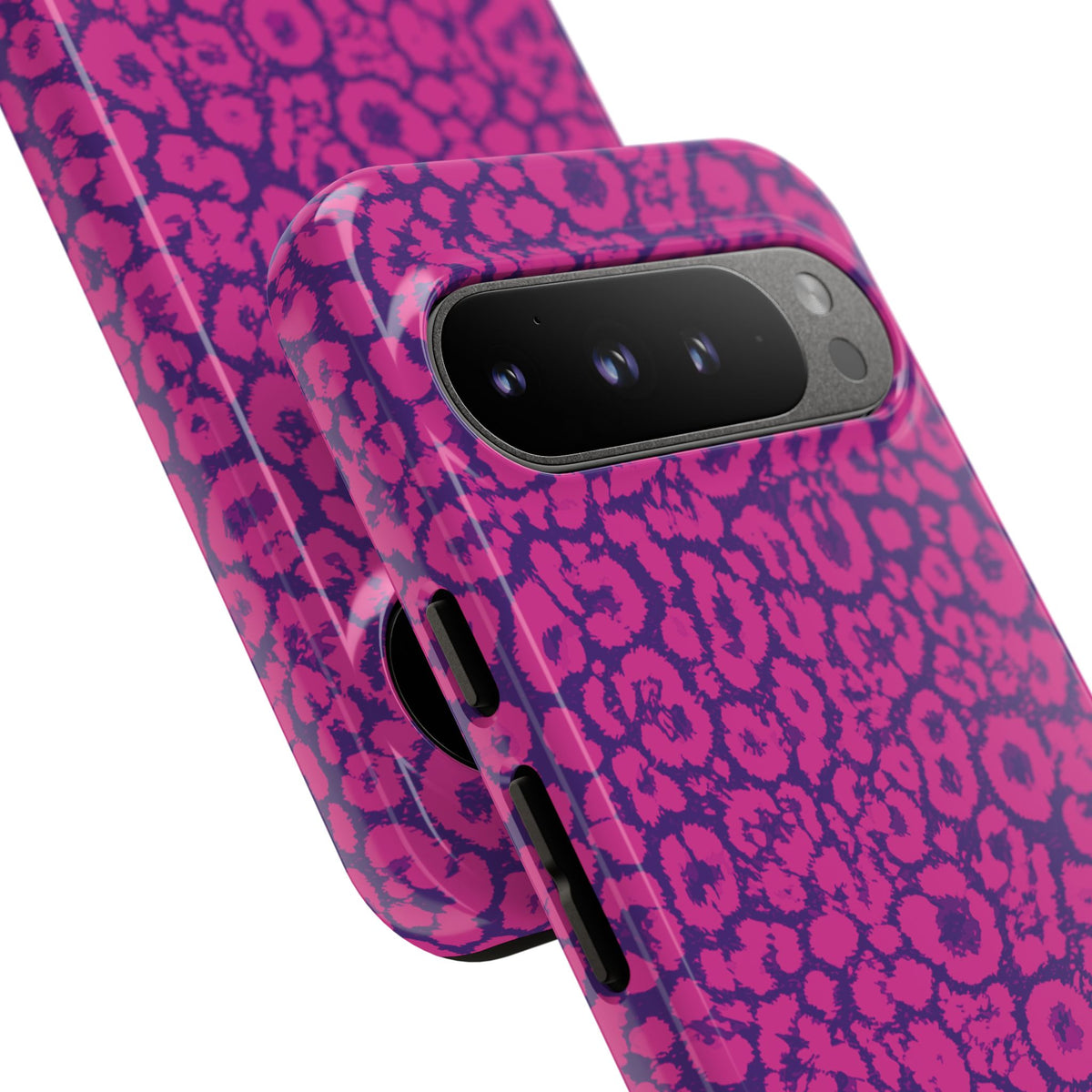 Pink Purple Leopard Tough Phone Case iPhone, Galaxy and Google Pixel