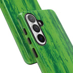 Neon Green Wood Print Tough Phone Case iPhone, Galaxy, or Google Pixel