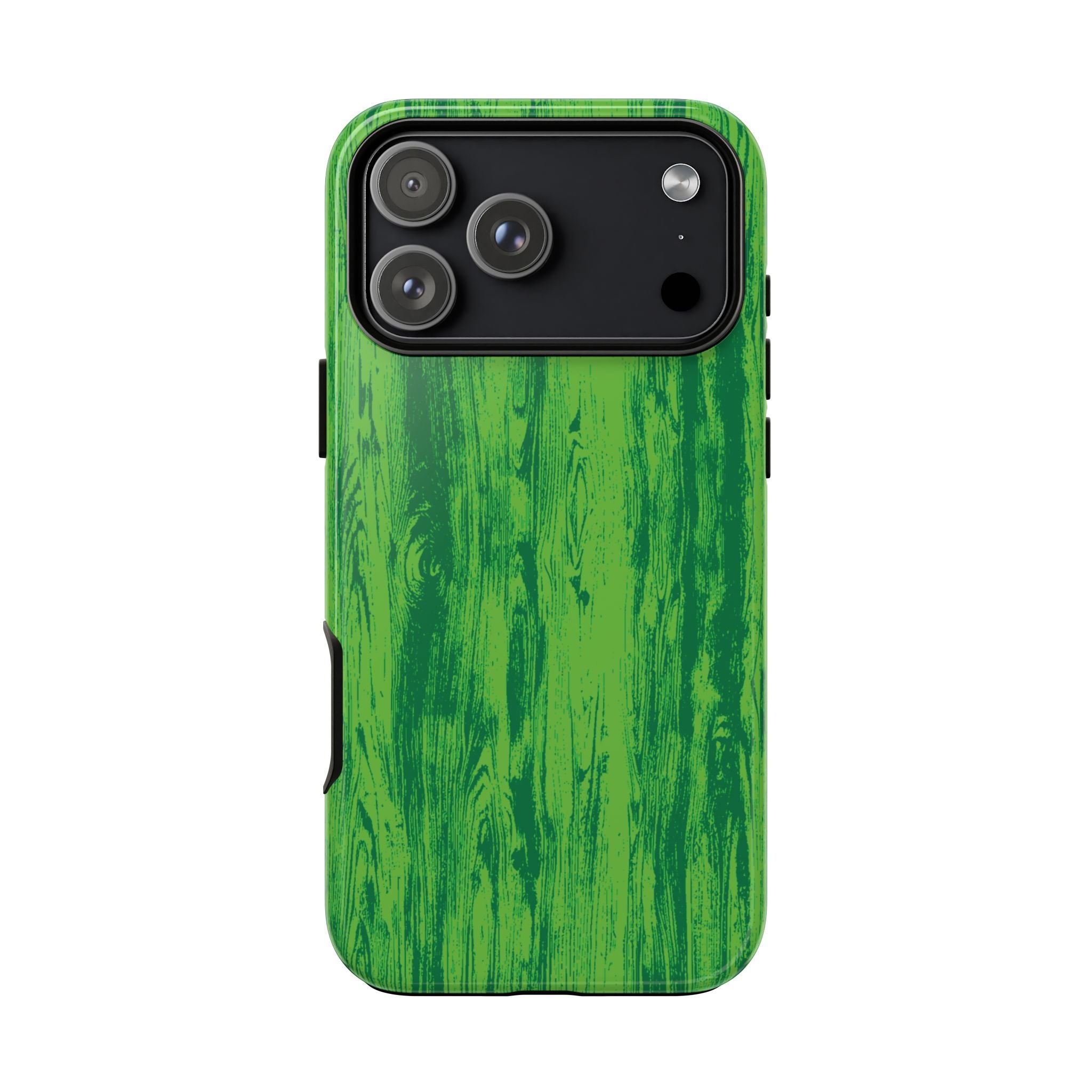 Neon Green Wood Tough Phone Case iPhone, Galaxy, or Google Pixel