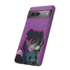 Purple Pink Leopard Kz iPhone, Galaxy and Google Tough Cases