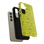 Neon Yellow Wow RG Tough Phone Case for iPhone, Galaxy, or Google Pixel