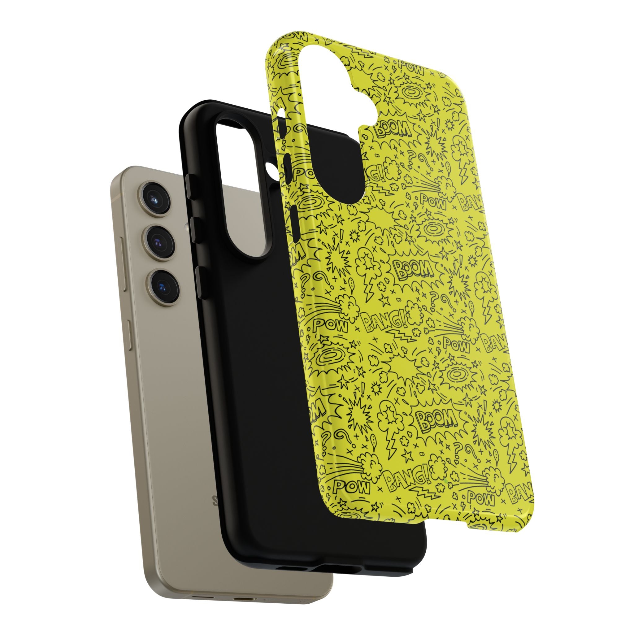 Neon Yellow Wow RG Tough Phone Case for iPhone, Galaxy, or Google Pixel