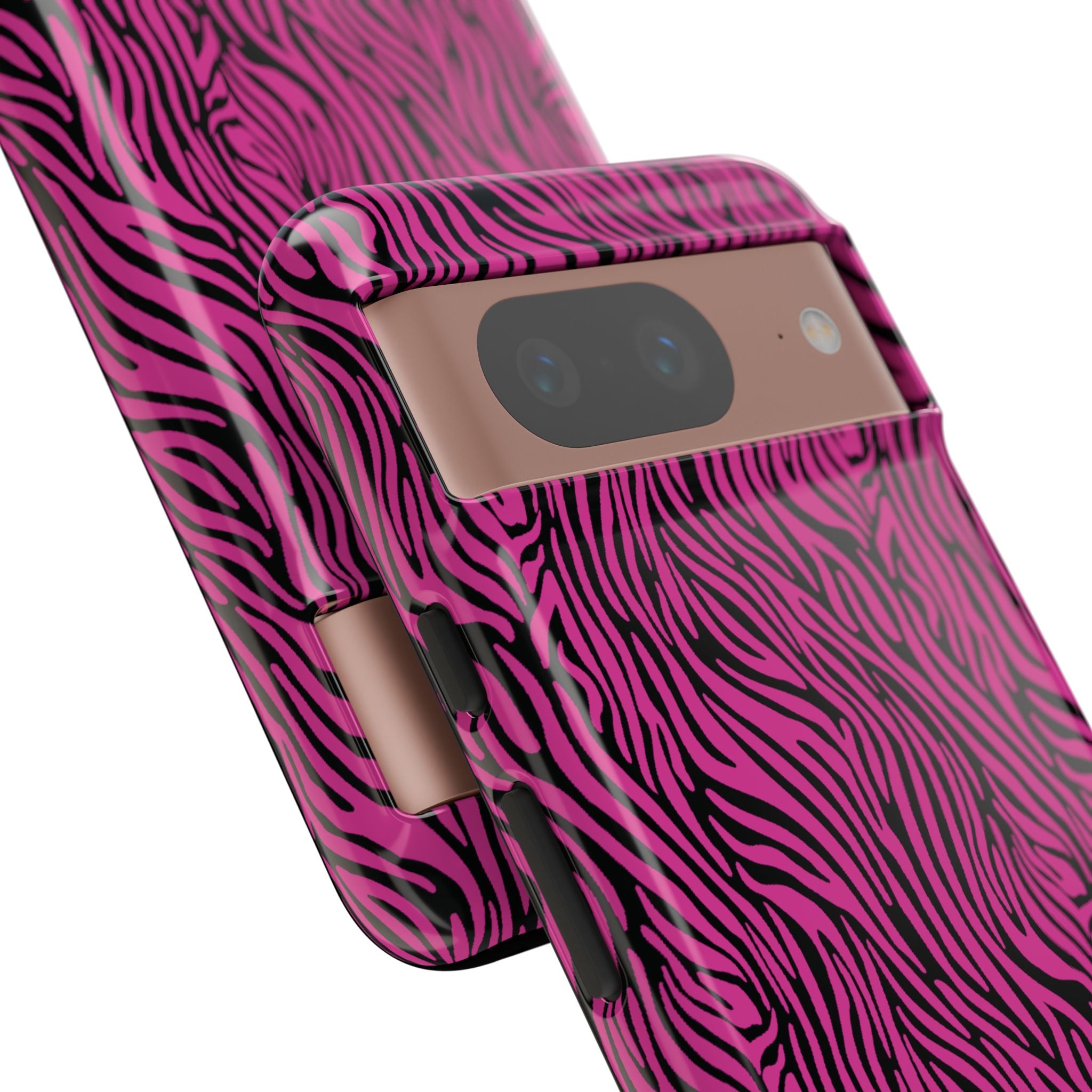 Pink Zebra Tough Phone Case for iPhone, Galaxy, or Google Pixel