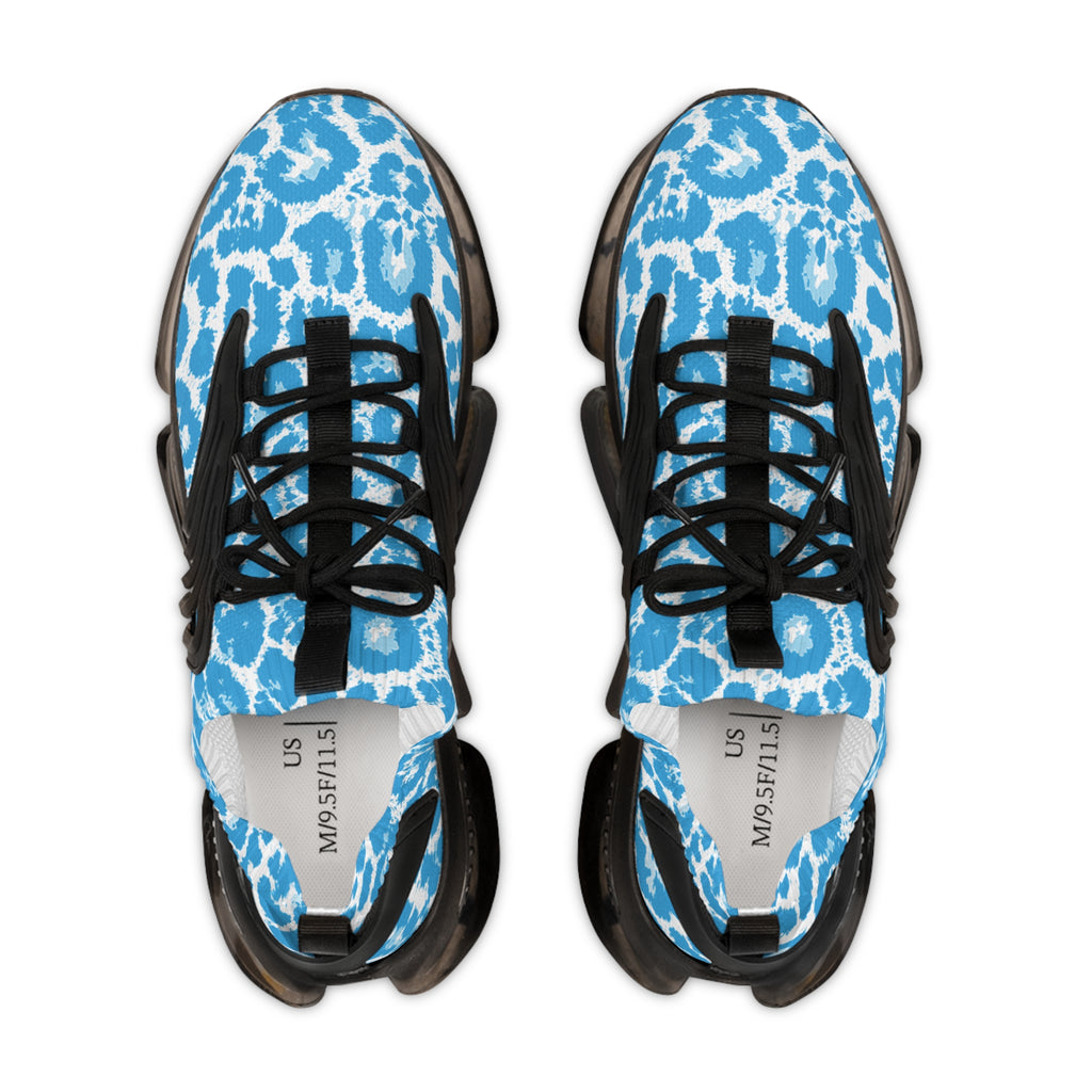 Blue Leopard Men's Mesh Sneakers