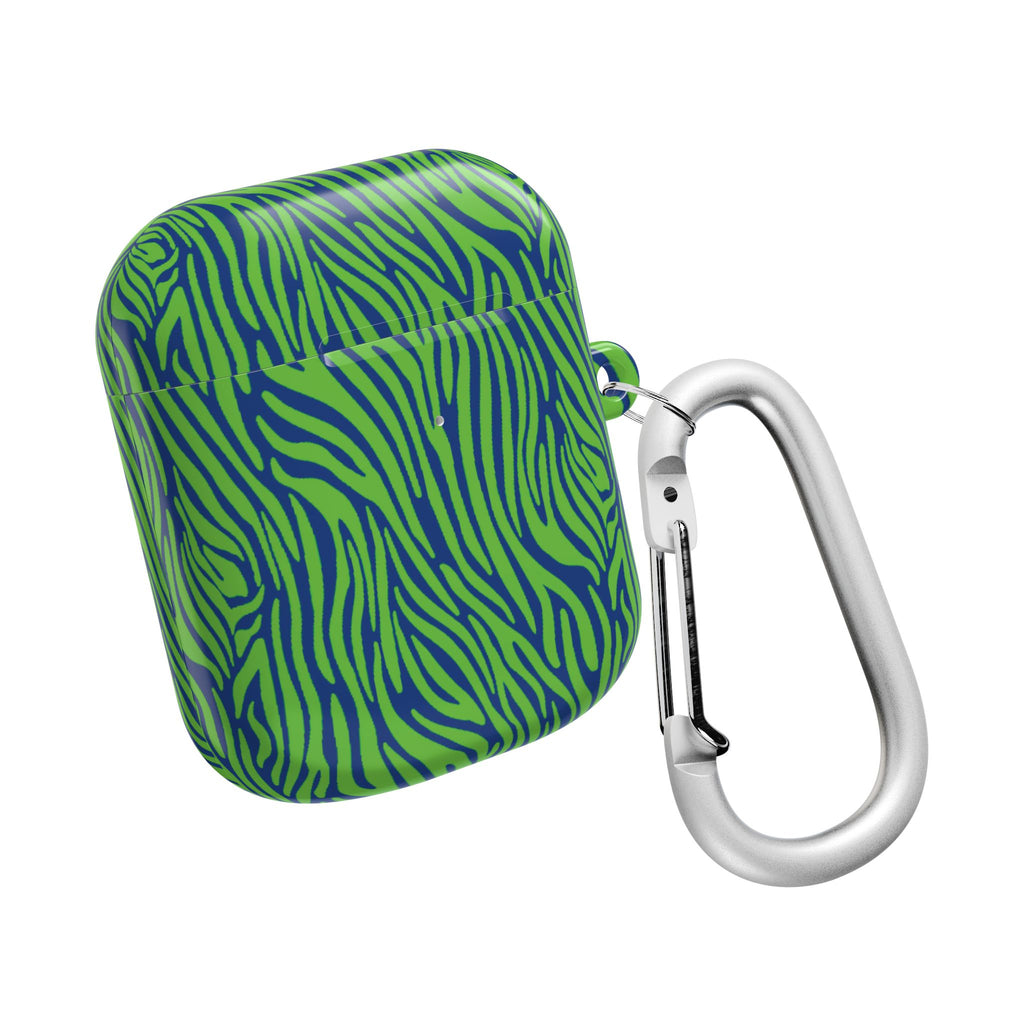Blue and Green Zebra AirPod Cases