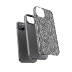 Black and White Zebra Print Tough Case iPhone, Galaxy and Google Pixel