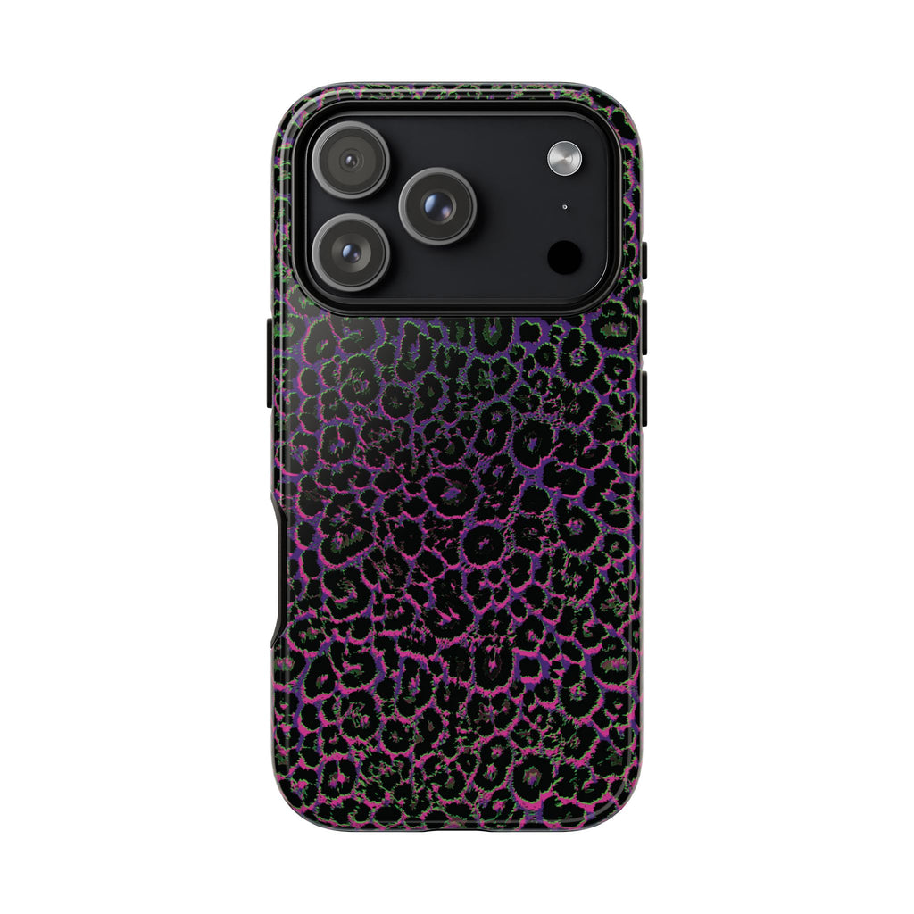 Colorful Leopard Tough Phone Case for iPhone, Galaxy, or Google Pixel