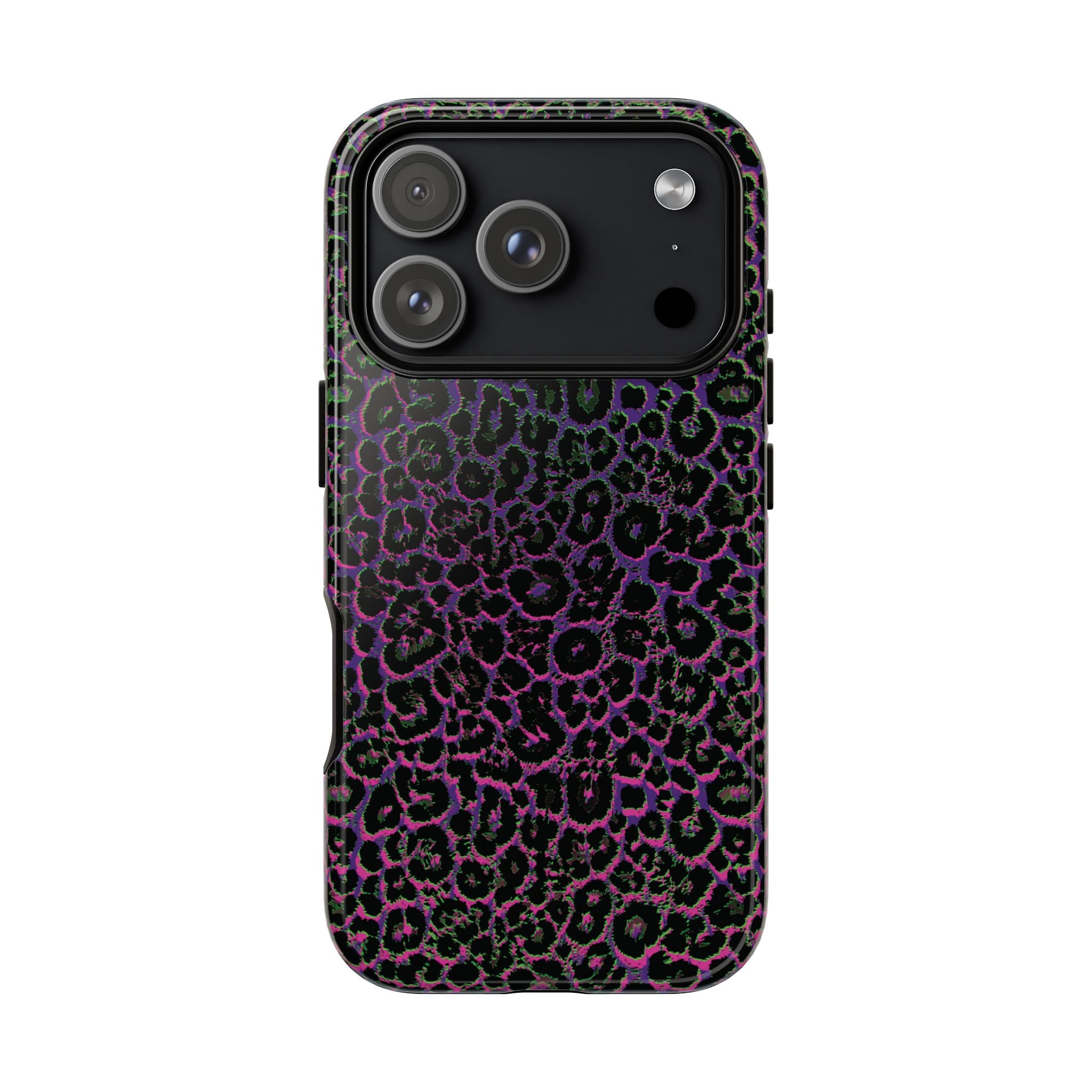 Colorful Leopard Tough Phone Case for iPhone, Galaxy, or Google Pixel