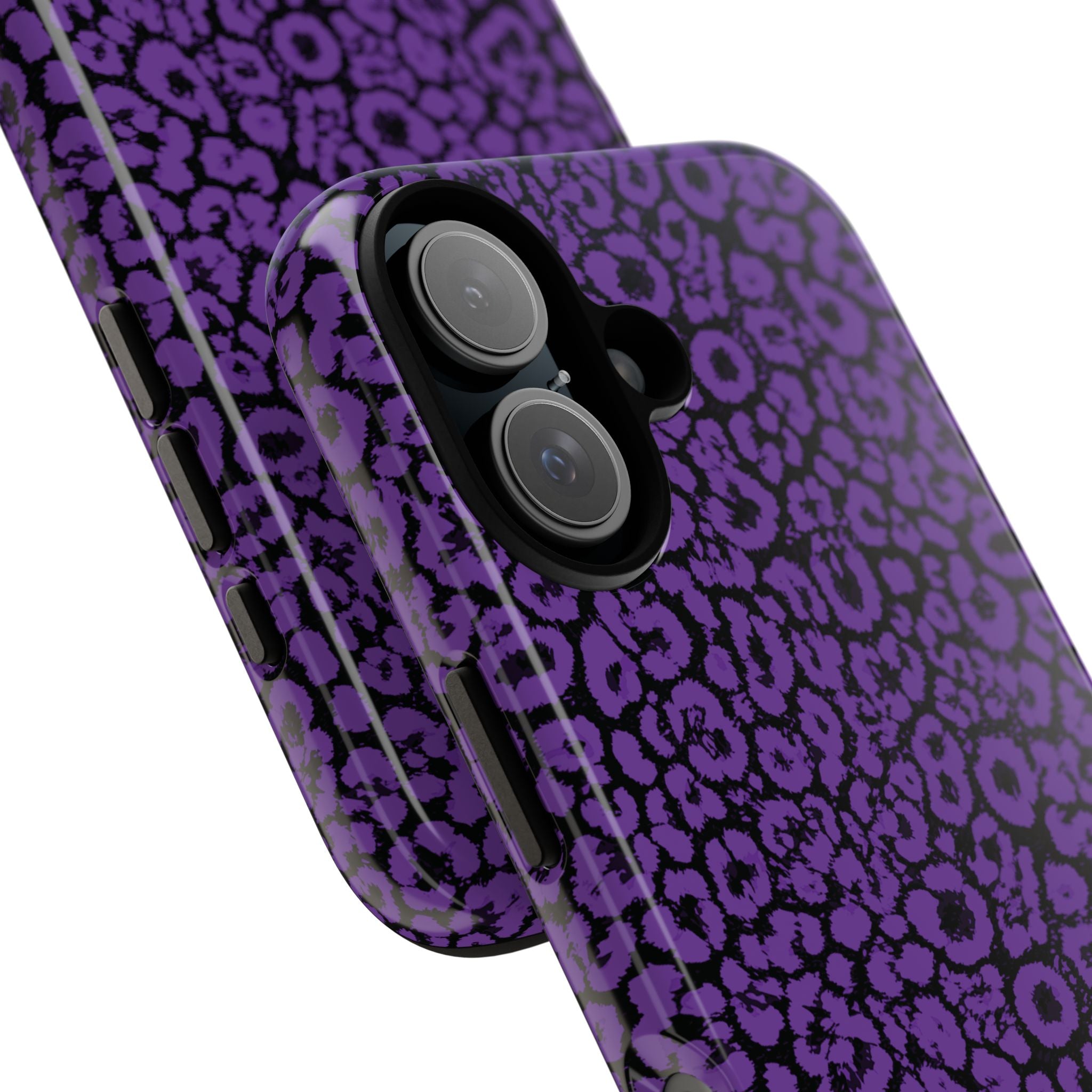 Purple Leopard Tough Case for iPhone, Galaxy or Google Pixel