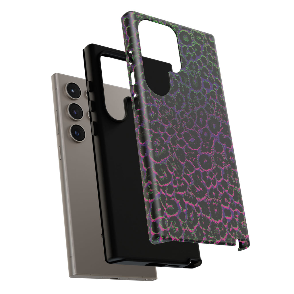 Colorful Leopard Tough Phone Case for iPhone, Galaxy, or Google Pixel