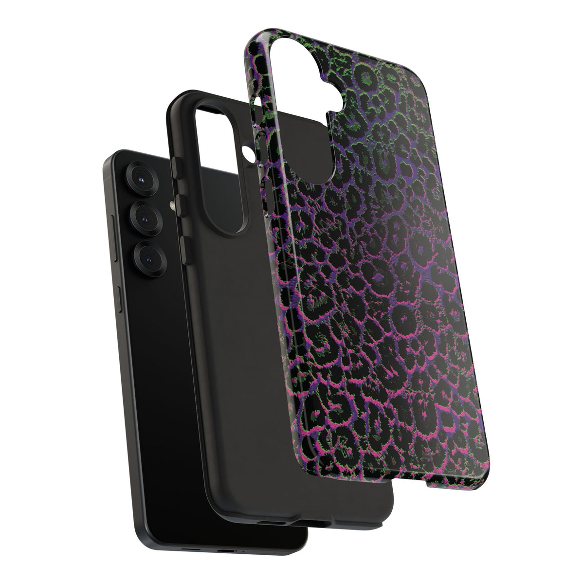 Colorful Leopard Tough Phone Case for iPhone, Galaxy, or Google Pixel