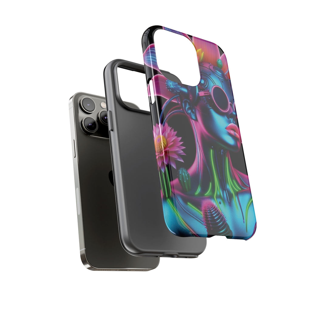 Neon Androgen Cactus Flower Tough Phone Case for iPhone, Galaxy, or Google Pixel