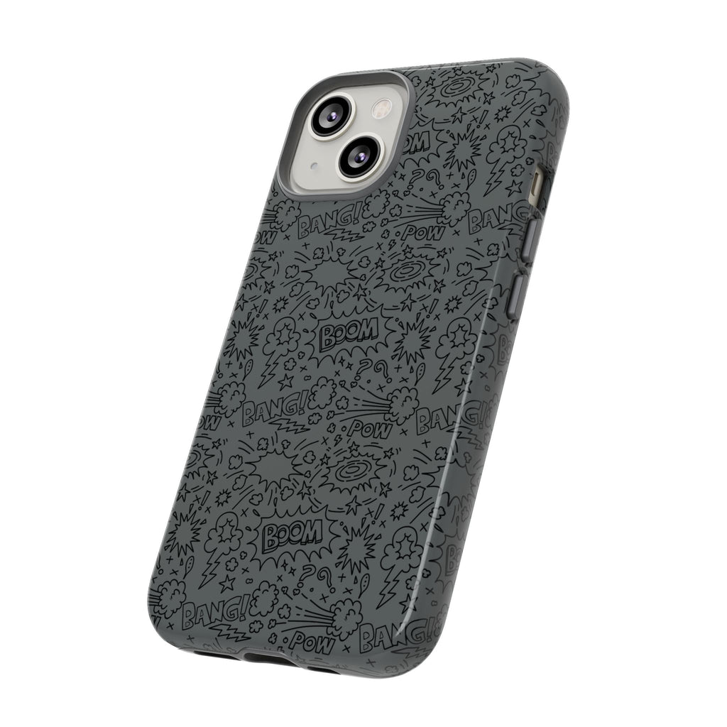 POW BOOM Comics style Tough Phone Case for iPhone, Galaxy, or Google Pixel