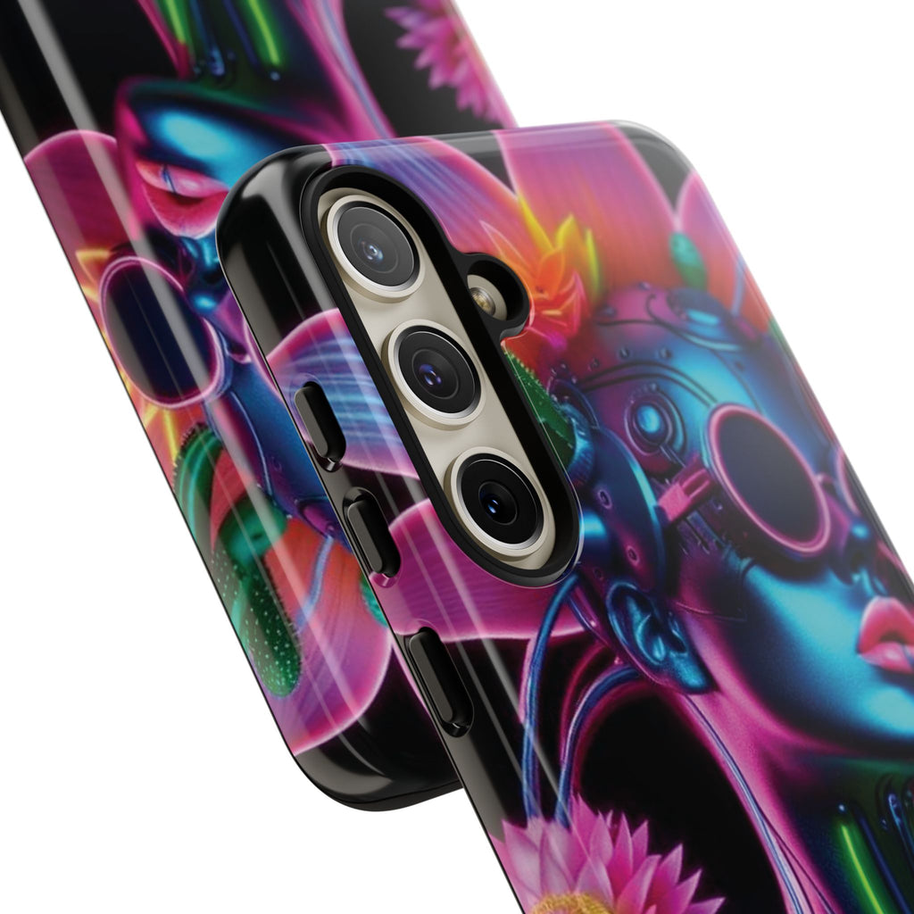 Neon Androgen Cactus Flower Tough Phone Case for iPhone, Galaxy, or Google Pixel