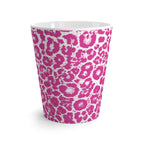 Neon Pink Leopard Print Latte Mug