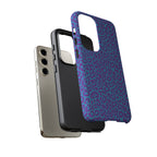 Leopard Printed Purple Blue Tough Phone Case for iPhone, Galaxy, or Google Pixel