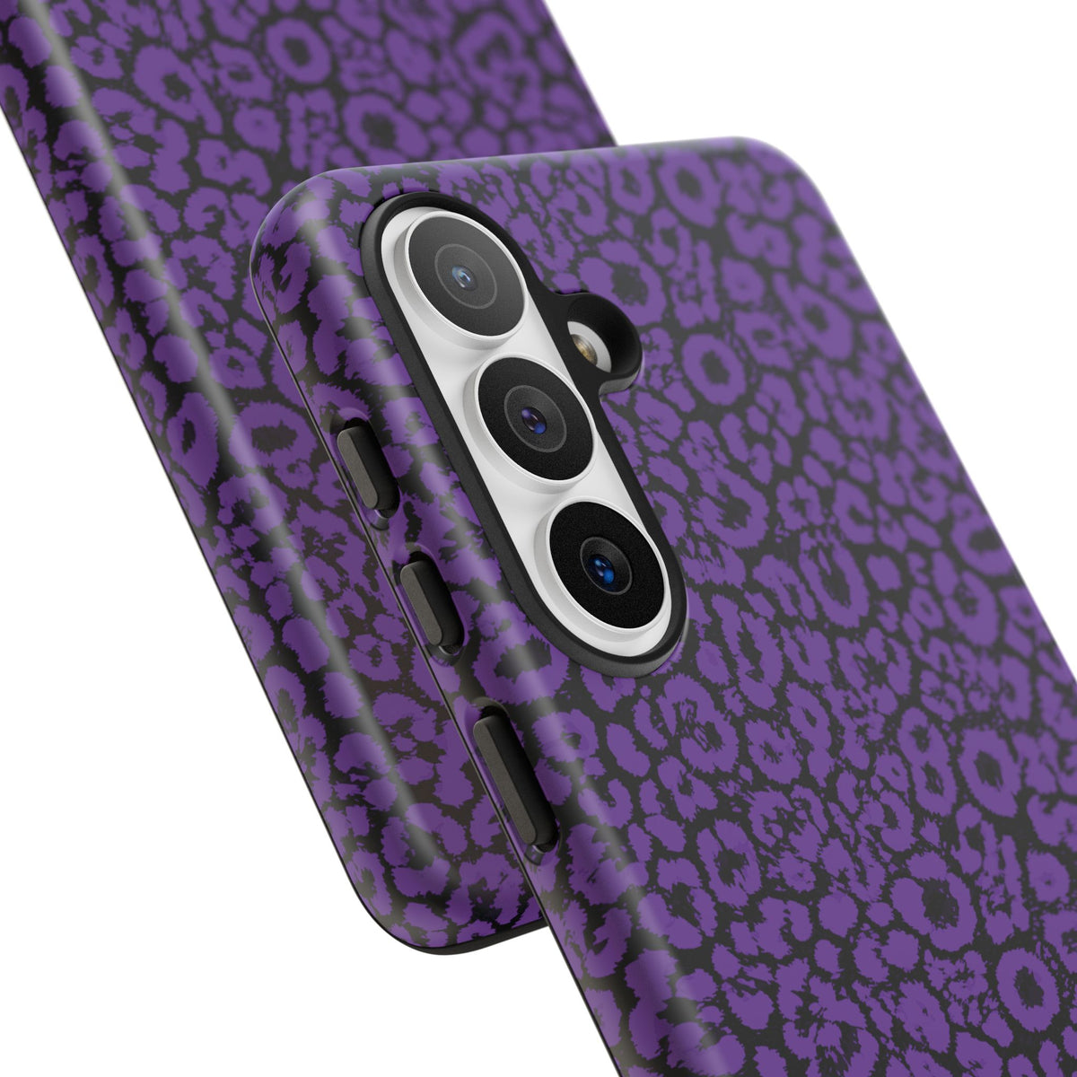 Purple Leopard Tough Case for iPhone, Galaxy or Google Pixel